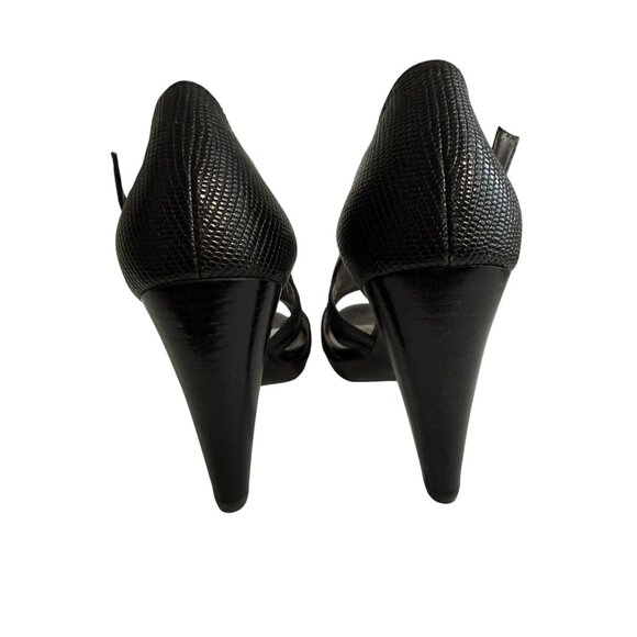 AK Anne Klein Black Fabric Evening Stiletto Heels – Size 6M - Picture 8 of 11